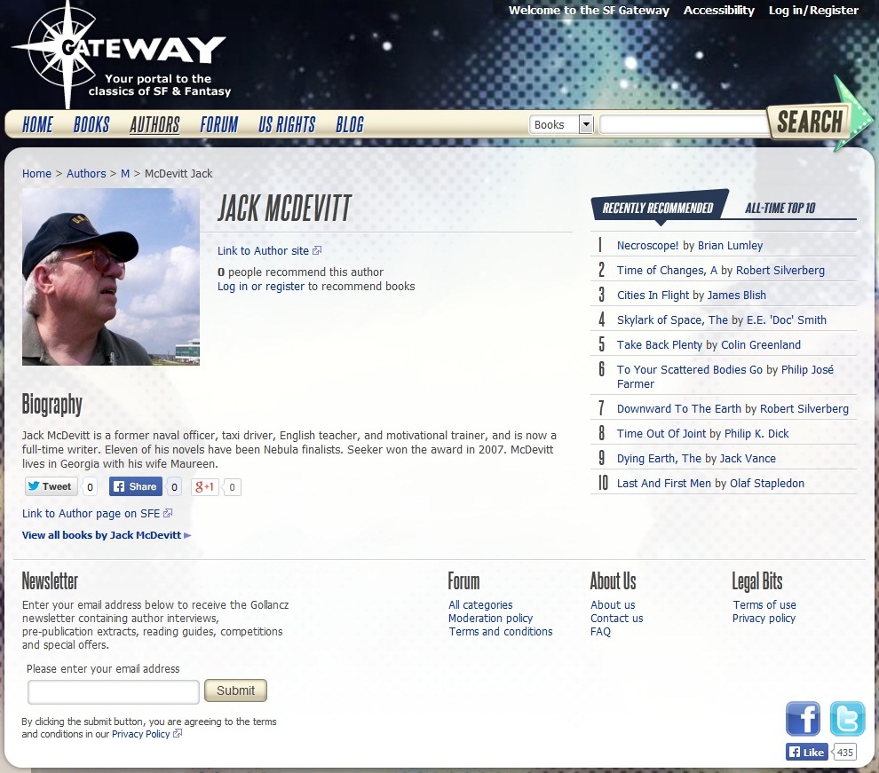 Jack McDevitt Author Page