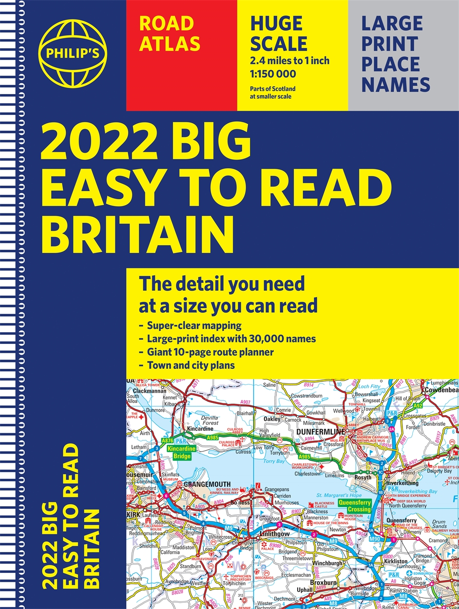 2022 Philip S Big Easy To Read Britain Road Atlas By Hachette Uk Map Of Uk 2022