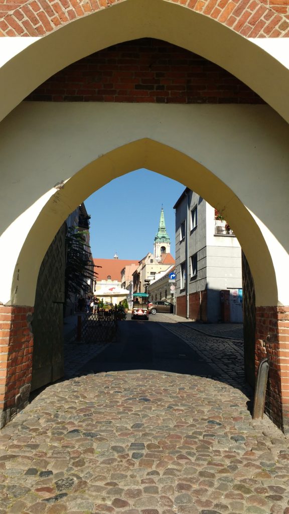 This was not the airport. It was, however, the gate up from the river into Torun.