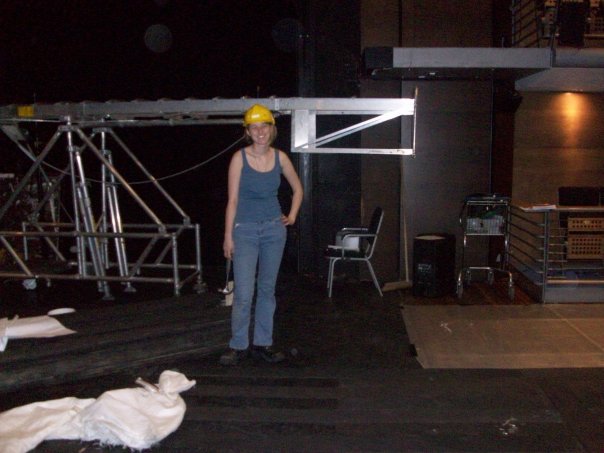 Laying the floor in a theatre - photo by Gina Pratsis