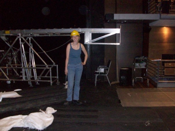 Laying the floor Laying the floor in a theatre - photo by Gina Pratsis