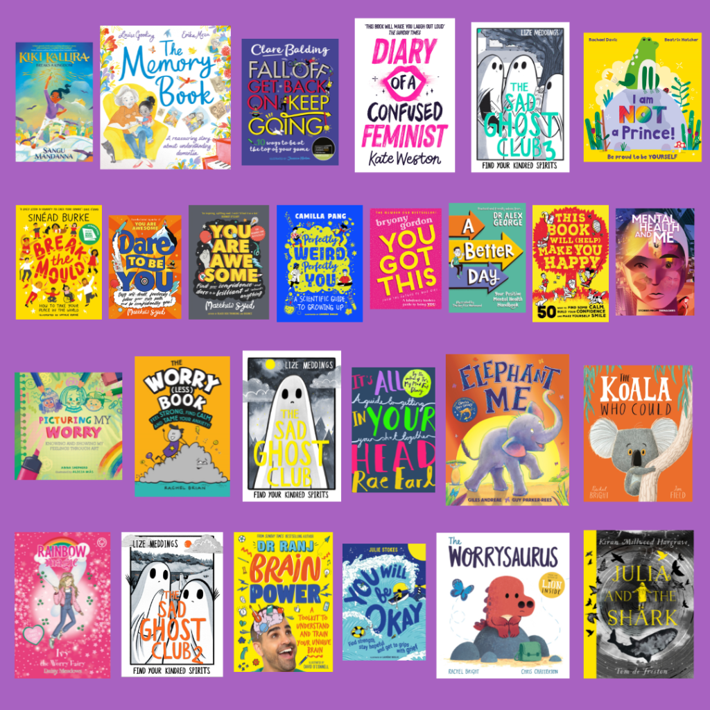 A selection of books that centre on themes of children's mental health