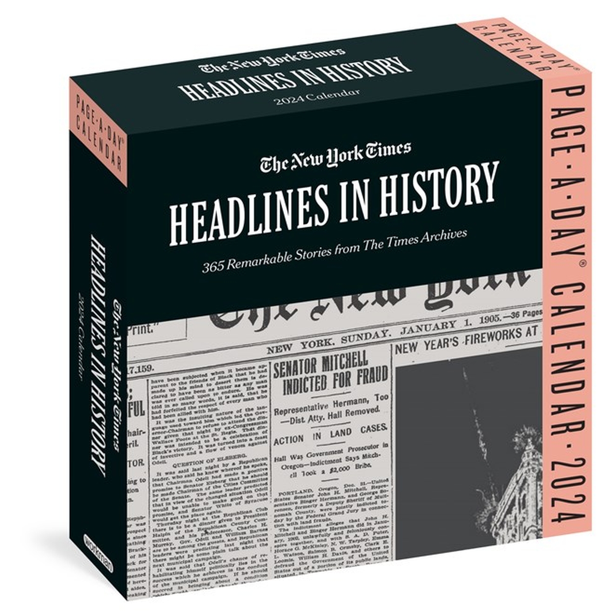 New York Times Headlines in History PageADay Calendar 2024 by The New