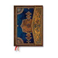 Safavid Indigo (Safavid Binding Art) Midi Verso 12-month Dayplanner 2024