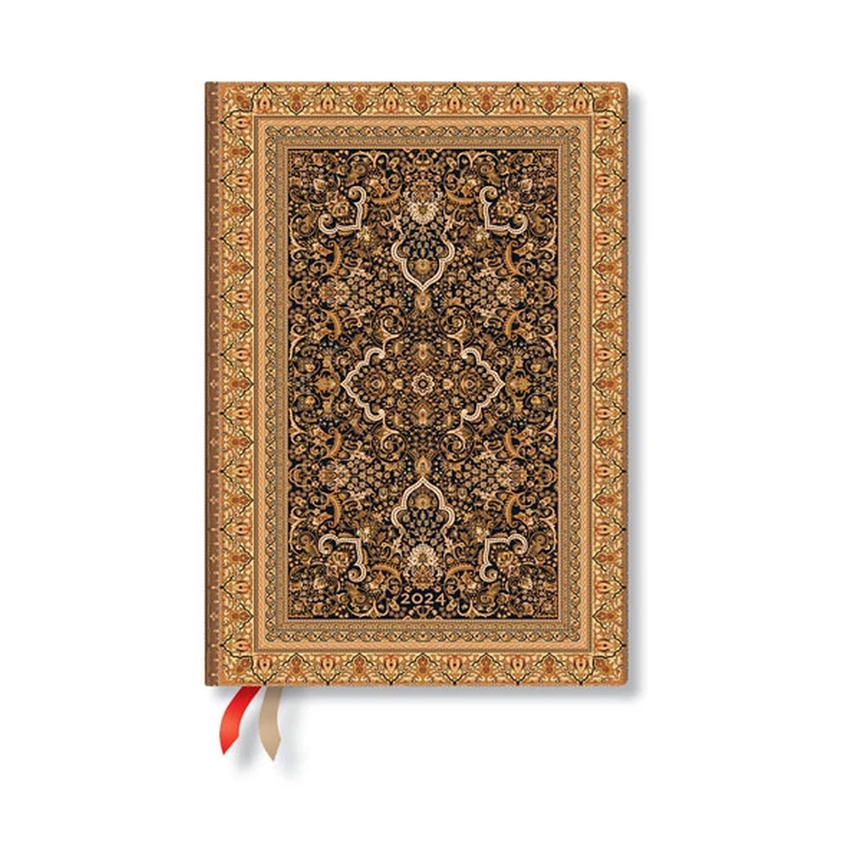 thumbnail: Paperblanks 2026 Dagplanner – Cezanne's Terracotta Pots & Flowers | Midi Harde Kaft, Elastische Sluiting