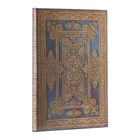 Blue Luxe (Luxe Design) Grande Unlined Hardback Journal (Elastic Band Closure)