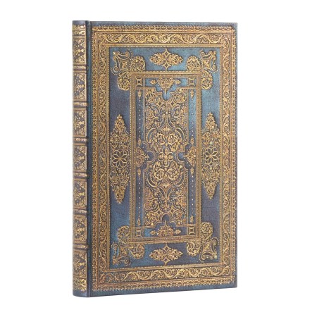 Blue Luxe (Luxe Design) Mini Lined Hardback Journal (Elastic Band Closure)