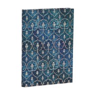 Blue Velvet Midi Lined Journal (Elastic Band Closure)