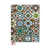 Porto (Portuguese Tiles) Ultra 18-month Vertical Hardback Dayplanner 2025 (Elastic Band Closure)