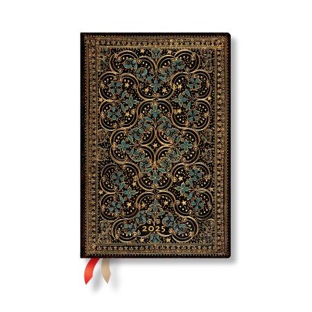 2026 Blue Luxe  Luxe Design  Mini 12-month Horizontal Hardcover Flexi Dayplanner 2026 Elastic Band Closure 9780349707280