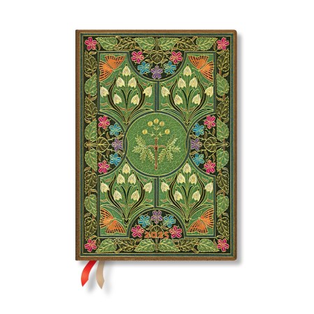 Poetry in Bloom Midi 12-month Vertical Hardback Dayplanner 2025 (Elastic Band Closure)