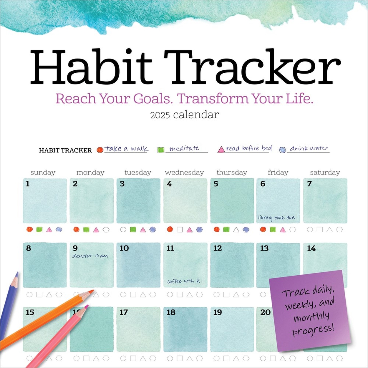 Habit Tracker Wall Calendar 2025 by Workman Calendars | Hachette UK