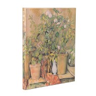 Cezanne’s Terracotta Pots and Flowers Ultra Lined Hardback Journal (Elastic Band Closure)