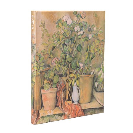Cezanne’s Terracotta Pots and Flowers Ultra Unlined Hardback Journal (Elastic Band Closure)