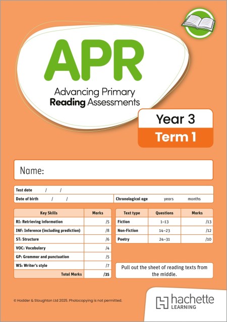 Advancing Primary Reading Assessments, Year 3 Term 1, 10pk