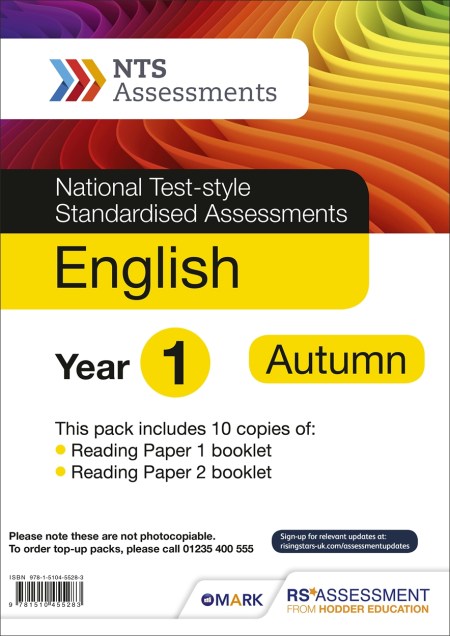 NTS English Year 1, Autumn PK10 (National Test-style Standardised Assessments)
