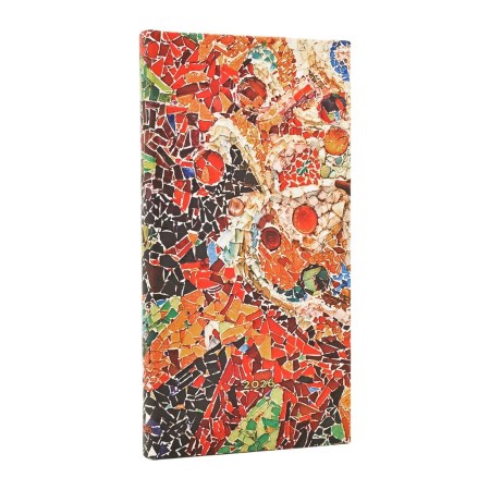 2026 Gaudi’s Sun (Gaudi’s Mosaics) Slim 12-month Horizontal Hardcover Flexi Dayplanner 2026 (Elastic Band Closure)