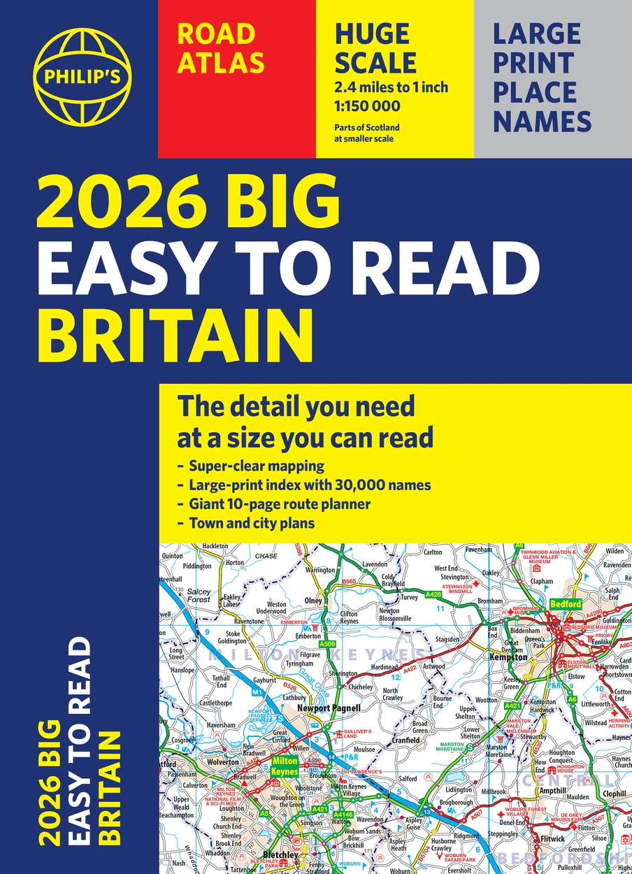 2026 Philip's Big Easy to Read Britain Road Atlas by | Hachette UK