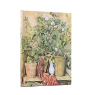 Cezanne’s Terracotta Pots and Flowers Midi Address Book (Elastic Band Closure)