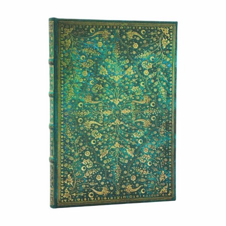 Emerald Flower (Nature’s Grace) Midi Unlined Hardcover Journal (Elastic Band Closure)