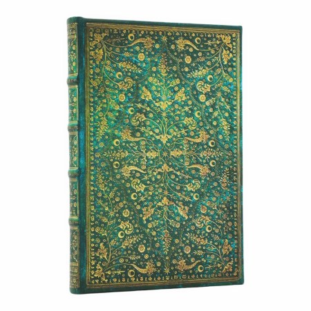 Emerald Flower (Nature’s Grace) Mini Unlined Hardcover Journal (Elastic Band Closure)
