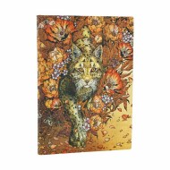 Lynx Rising (Erica Williams Art) Midi Unlined Softcover Journal (Elastic Band Closure)