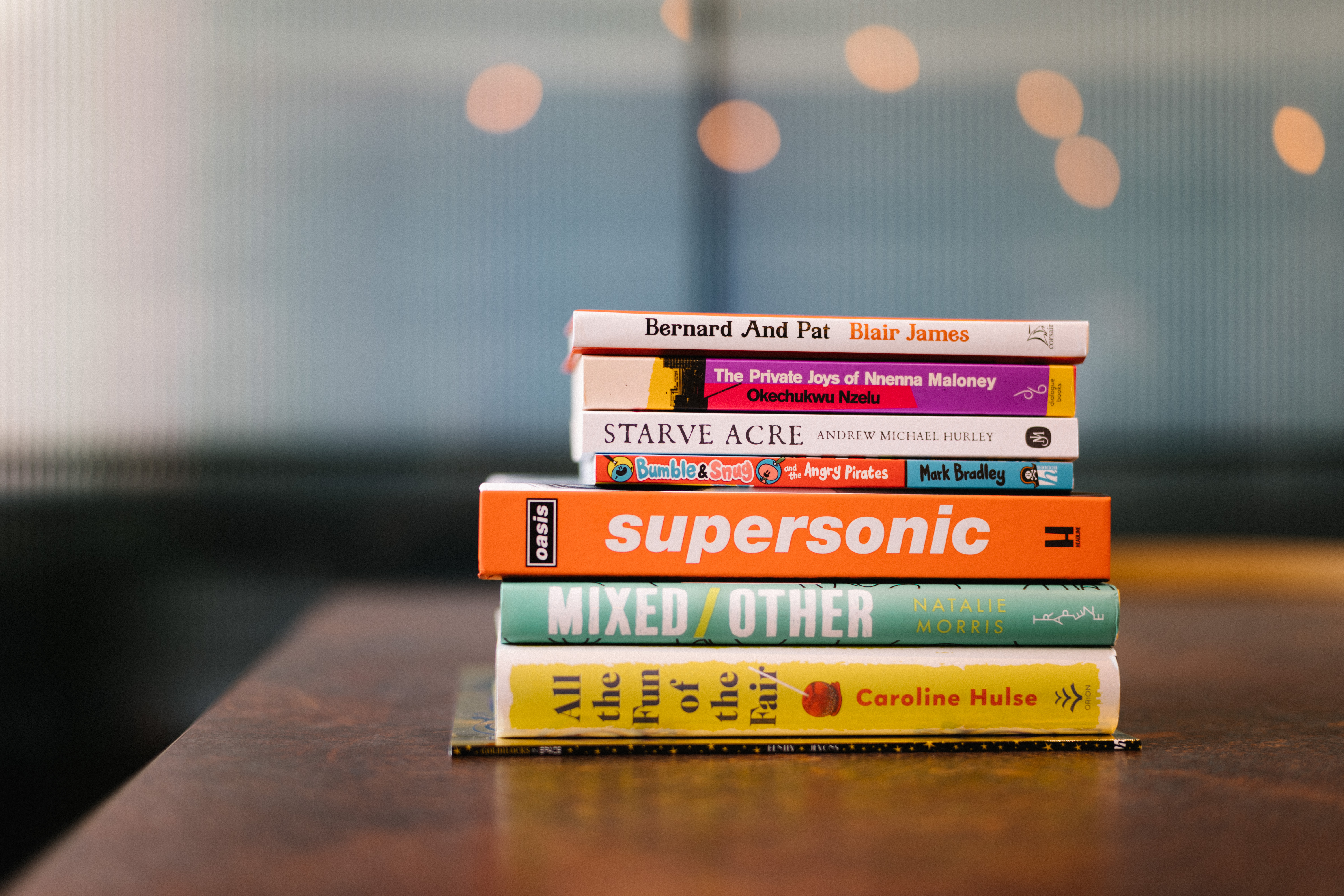 Stack of books horizontal