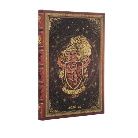 2027 Gryffindor Diary (Harry Potter Collection) Midi 18-Month Hardcover Dayplanner (Elastic Band Closure) Horizontal