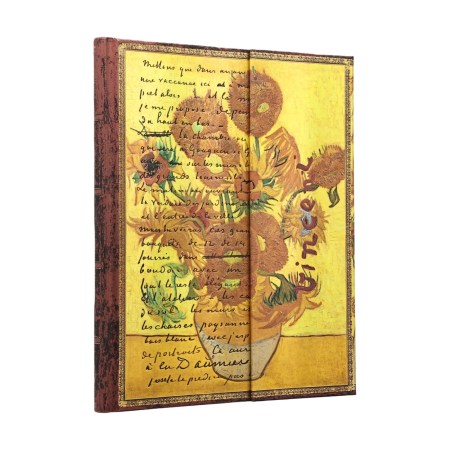 Van Gogh Sunflowers (Embellished Manuscripts Collection) Ultra Lined Hardcover Journal (Elastic Band Closure)