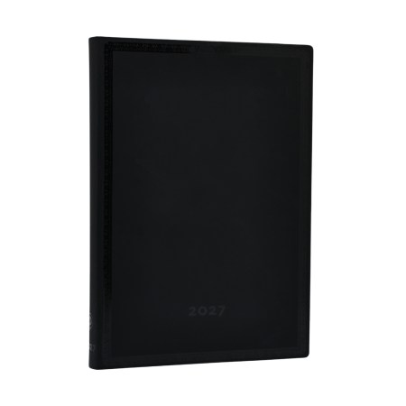 2027 Black Edition Bold Midi 12-Month Softcover Dayplanner (Elastic Band Closure) Horizontal