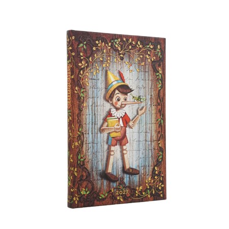 2027 Carlo Collodi, Pinocchio (Fairy Tale Collection) Maxi 12-Month Hardcover Dayplanner (Elastic Band Closure) Horizontal