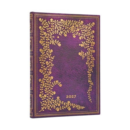 2027 New York Rose (Gilded Age) Midi 12-Month Hardcover Dayplanner (Elastic Band Closure) Vertical