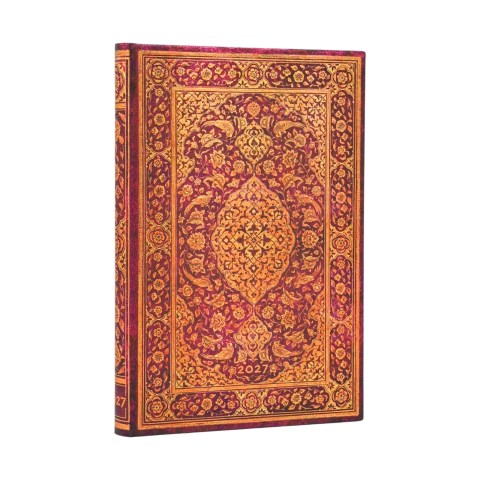 2027 The Orchard (Persian Poetry) Mini 12-Month Hardcover Dayplanner (Elastic Band Closure) Verso