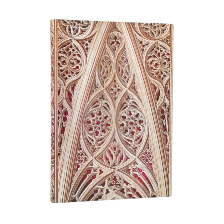 2027 Vault of the Milan Cathedral (Burgundy) (Duomo di Milano) Midi 12-Month Softcover Dayplanner (Elastic Band Closure) Vertical