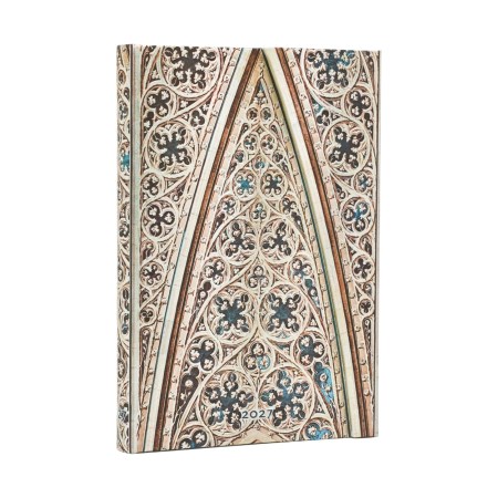 2027 Vault of the Milan Cathedral (Duomo di Milano) Mini 12-Month Hardcover Dayplanner (Wrap Closure) Horizontal