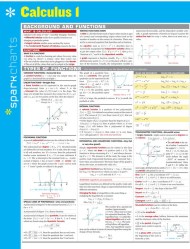 Calculus I SparkCharts