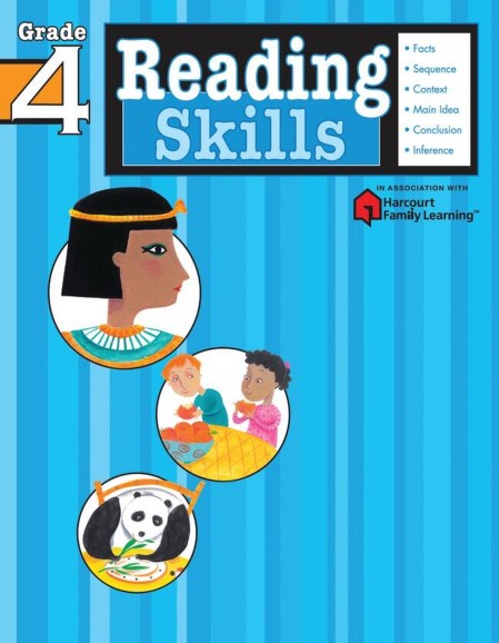 Reading Skills: Grade 4 (Flash Kids Harcourt Family Learning)