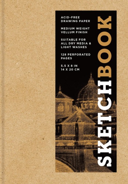Sketchbook 5.5 x 8″ Kraft Hardcover Mixed Media Sketchbook for Drawing