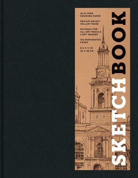Sketchbook 8.5 x 11″ Black Hardcover Mixed Media Sketchbook for Drawing