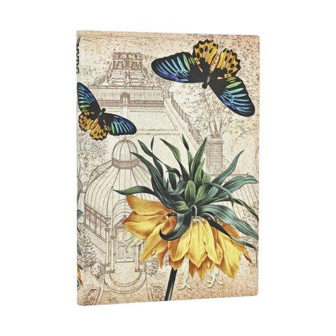 Golden Fritillaria Midi Lined Softcover Journal (Elastic Band Closure)