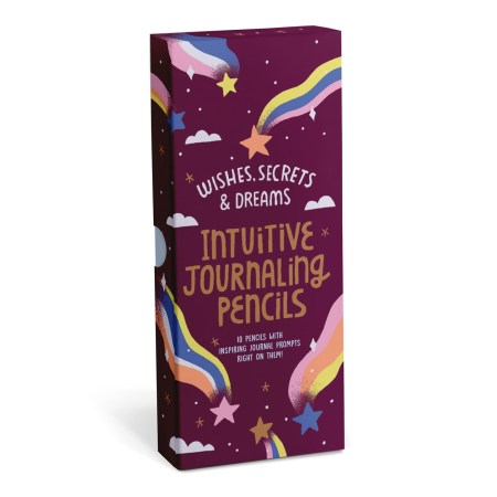 Intuitive Journaling Pencils: Wishes, Secrets, and Dreams Pencil Set, 10 Pencils with Journal Prompts