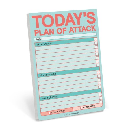 Today’s Plan of Attack Great Big Sticky Note (Pastel Version)