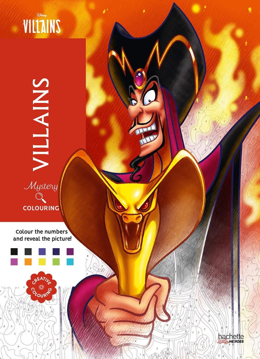 Mystery Colouring – Villains — coloring book cover